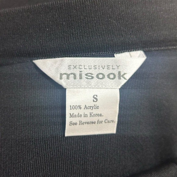 Misook Small Straight Knit Skirt Black Minimalist Staple Office Siren Pull On - Picture 9 of 13